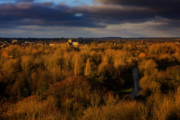 St. Catherine's Hill, Winchester, Hampshire, England, im Hintergrund Winchester Cathedral  © Peter Engelke
