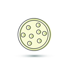 Vector pizza icon. Italian food symbol. For design, web site design, logo, app, UI/UX