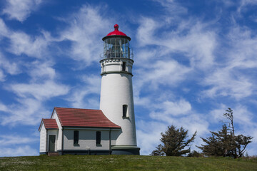 Fototapeta na wymiar Lighthouses of the US Pacific Coast. Cape Blanco Lighthouse
