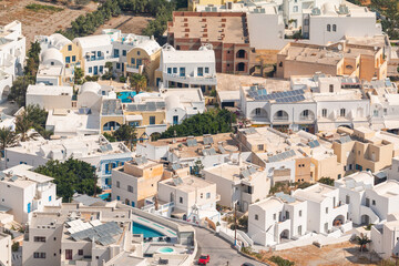 Naklejka premium View of the Kamari resort Thira, Santorini. Greece.