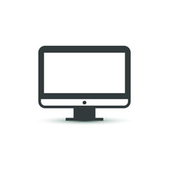 Vector computer monitor icon. Screen  symbol. For design, web site design, logo, app, UI.