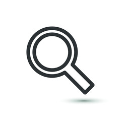 Vector search icon. Zoom, loupe symbol. For design, web site design, logo, app, UI.