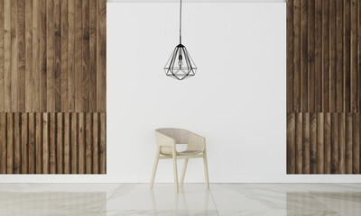 modern interior with minimalistic dark lamp