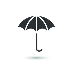 
Vector umbrella icon. Raining symbol. For design, web site design, logo, app, UI.
