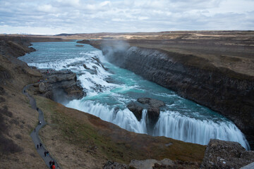 Islande, chute d'eau Gullfoss