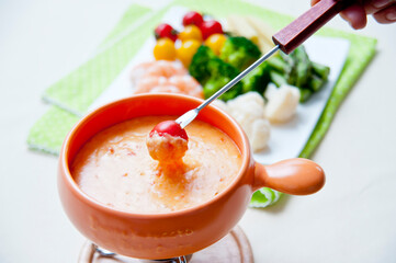 チーズフォンデュ