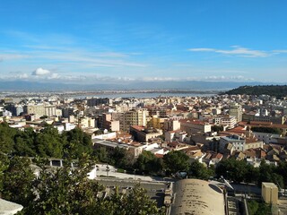 Top view of the city of Cagliari 