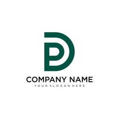 Letter DP line logo design. Linear creative minimal monochrome monogram symbol. Universal elegant vector sign design. Premium business logotype. Graphic alphabet symbol for corporate business identity