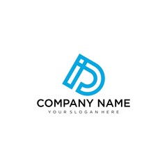 Letter DP line logo design. Linear creative minimal monochrome monogram symbol. Universal elegant vector sign design. Premium business logotype. Graphic alphabet symbol for corporate business identity