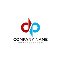 Letter DP line logo design. Linear creative minimal monochrome monogram symbol. Universal elegant vector sign design. Premium business logotype. Graphic alphabet symbol for corporate business identity