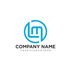 Letter LM line logo design. Linear creative minimal monochrome monogram symbol. Universal elegant vector sign design. Premium business logotype. Graphic alphabet symbol for corporate business identity