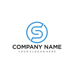 Letter S line logo design. Linear creative minimal monochrome monogram symbol. Universal elegant vector sign design. Premium business logotype. Graphic alphabet symbol for corporate business identity