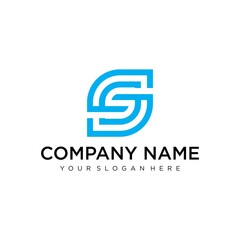 Letter S line logo design. Linear creative minimal monochrome monogram symbol. Universal elegant vector sign design. Premium business logotype. Graphic alphabet symbol for corporate business identity