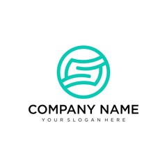 Letter S line logo design. Linear creative minimal monochrome monogram symbol. Universal elegant vector sign design. Premium business logotype. Graphic alphabet symbol for corporate business identity