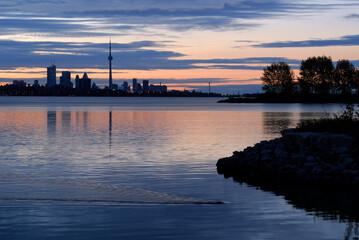 Dawn at Humber Bay Toronto with beaver