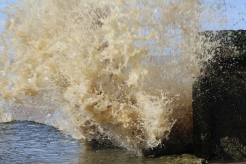 Water flowing into the water