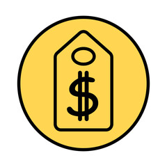 Price tag icon. Tag label icon for websites and apps. Sales label icon on white background. Flat line vector illustration
