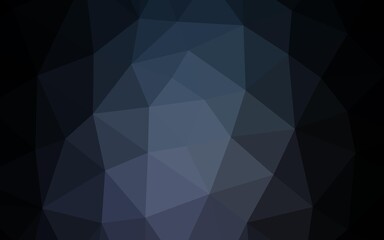 Obraz premium Dark Black vector polygon abstract layout.