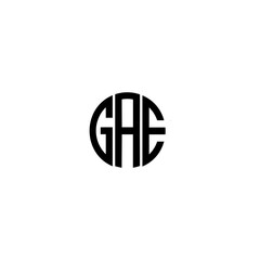 Initial letter GAE circle monogram clean modern simple logo