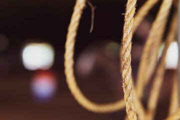 Barrel Racing Arena Blurred Background With Western Rope