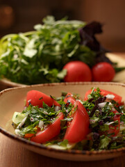 vegetable salad with herbs