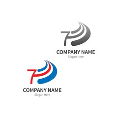 Number 7 Logo Business Template Vector