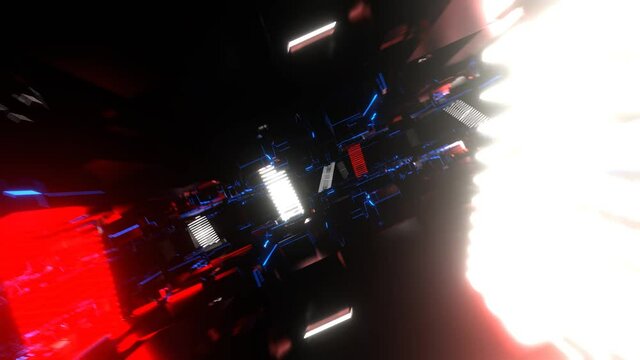 サイバー空間のトンネル [ループ対応][別アングルあり]