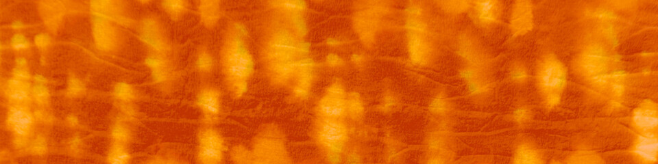 Orange Ogee Design. Tie and Dye Shibori. Abstract 