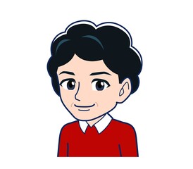 Elderly woman wearing a fashionable perm