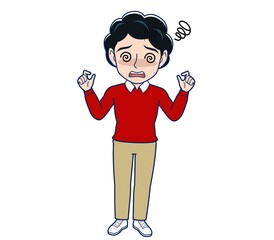 Elderly woman wearing a fashionable perm