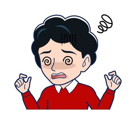 Elderly woman wearing a fashionable perm