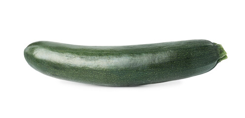 Raw green ripe zucchini isolated on white