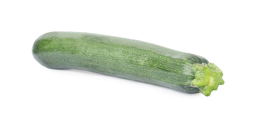 Raw green ripe zucchini isolated on white