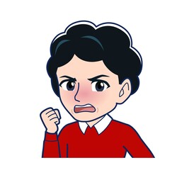 Elderly woman wearing a fashionable perm