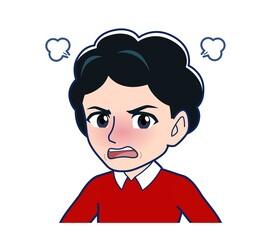 Elderly woman wearing a fashionable perm