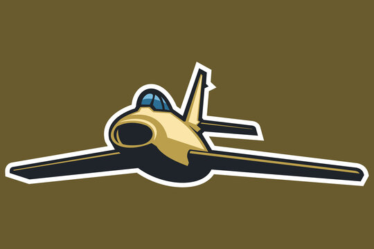 American fighter plane vector illustration