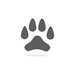 Paw Print simple icon logo