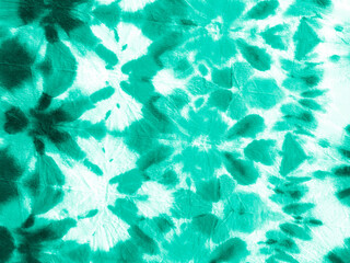 Fototapeta na wymiar Tie Dye Pattern. Green Water Colour Spots. Old 