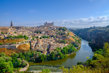 Fototapeta na wymiar Dramatic view from the overlook of the mirador del valle -Toledo, Spain