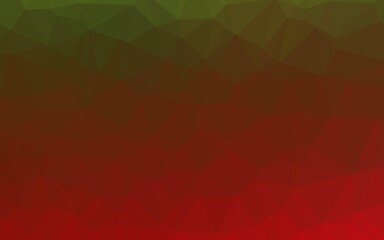 Light Green, Red vector abstract polygonal cover.