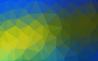 Obraz premium Dark Blue, Yellow vector polygonal background.