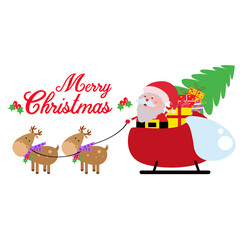 Merry Christmas and Happy New Year Celebration Vector Template Design Illustration