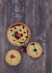 Obraz na płótnie Canvas Homemade Holiday Berry Pies