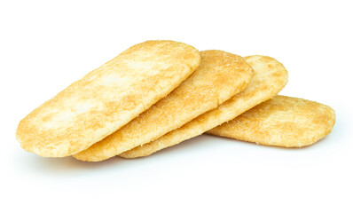 rice cracker isolated on white background