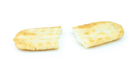 rice cracker isolated on white background