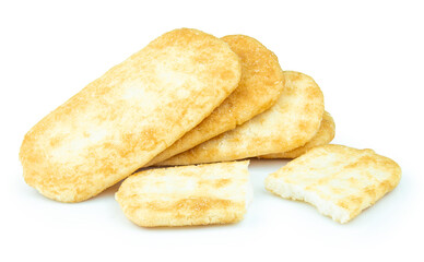 rice cracker isolated on white background