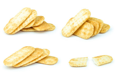 rice cracker isolated on white background