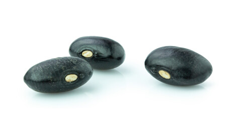black bean isolated on white background