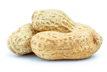 Peanuts isolated on white background
