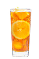 clipping path ice tea isolated on white background